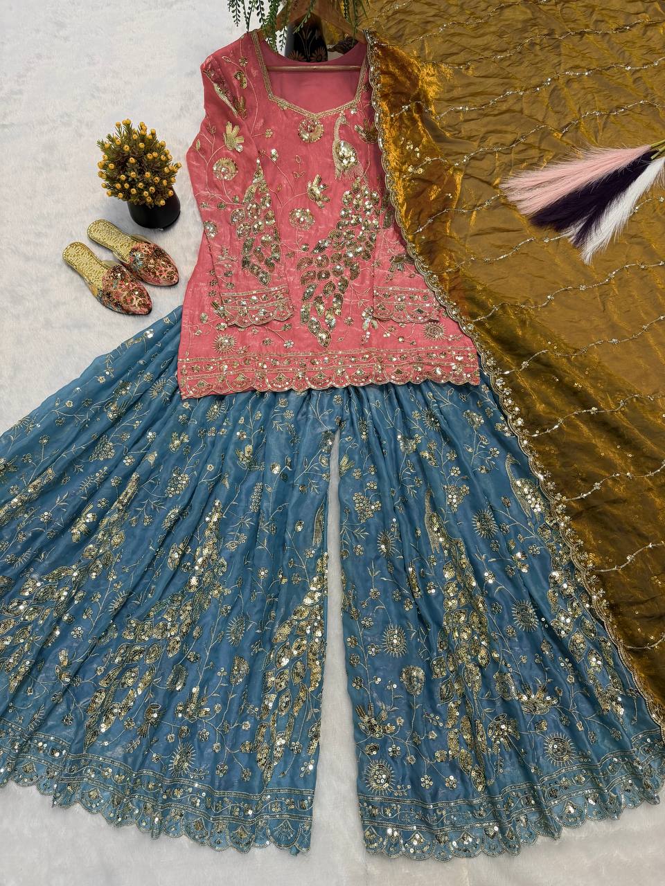 Royal Empress Peacock-Embroidered Couture